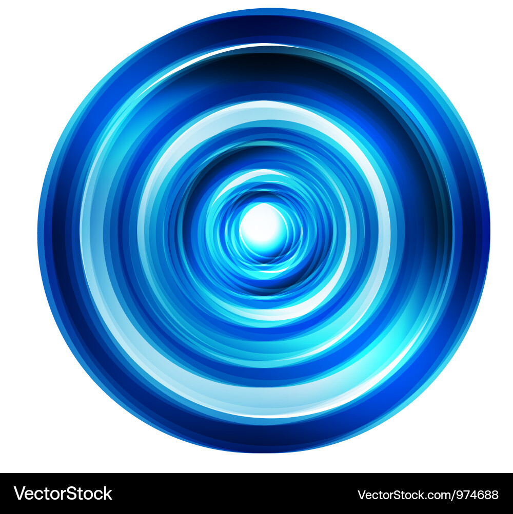 Abstract circle blue curve Vector Image