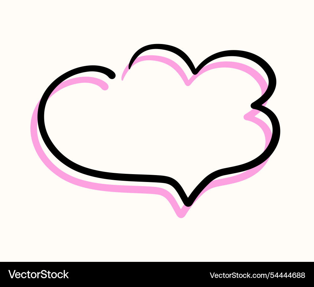 Chat speech bubble message text cloud shape vector image