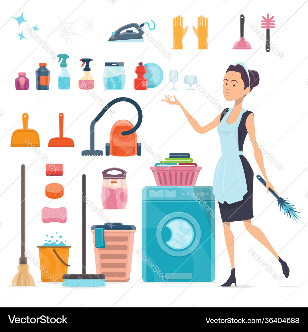 Cleaning elements collection Cleaning elements collection vector image
