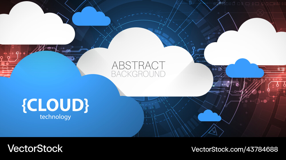 Cloud computing concept abstract technology Cloud computing concept abstract technology vector image
