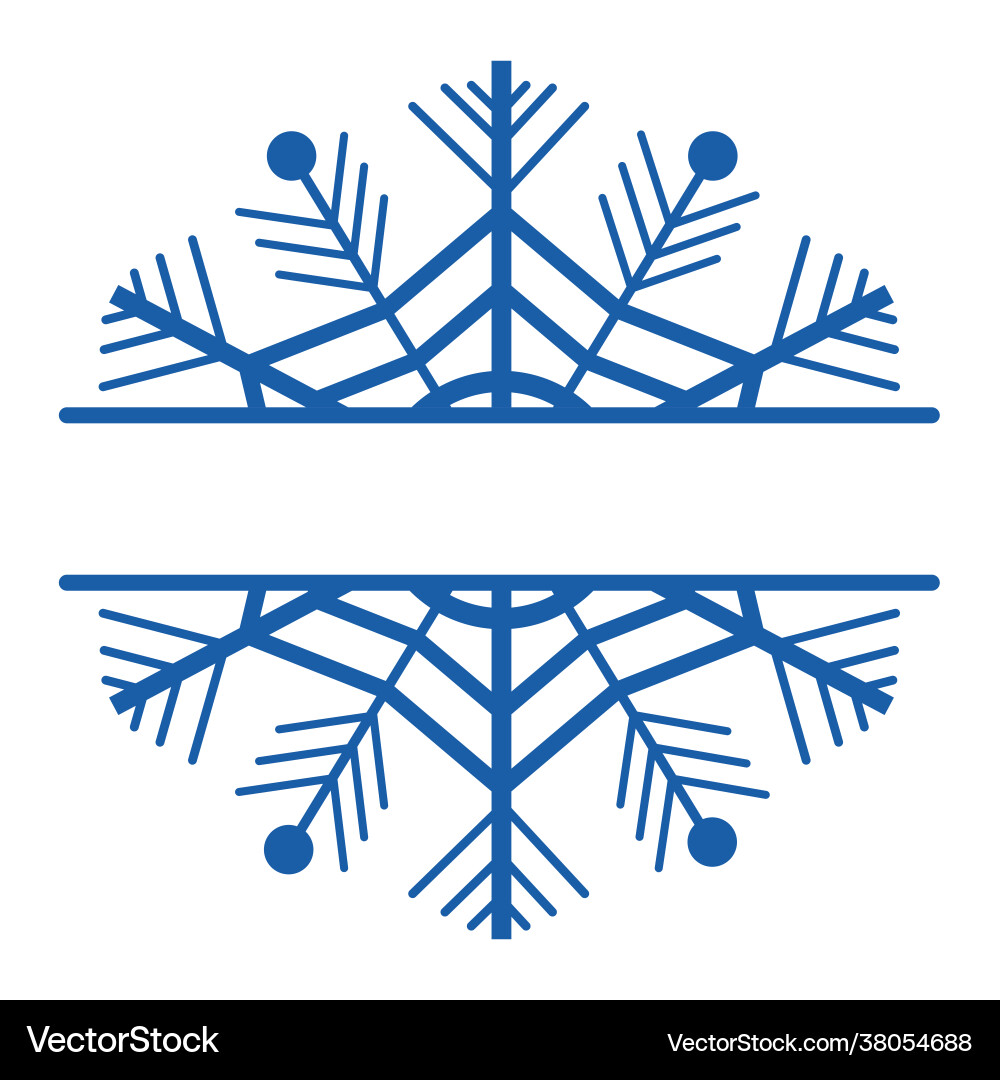 Decoration snowflake frame monogram for text Decoration snowflake frame monogram for text vector image