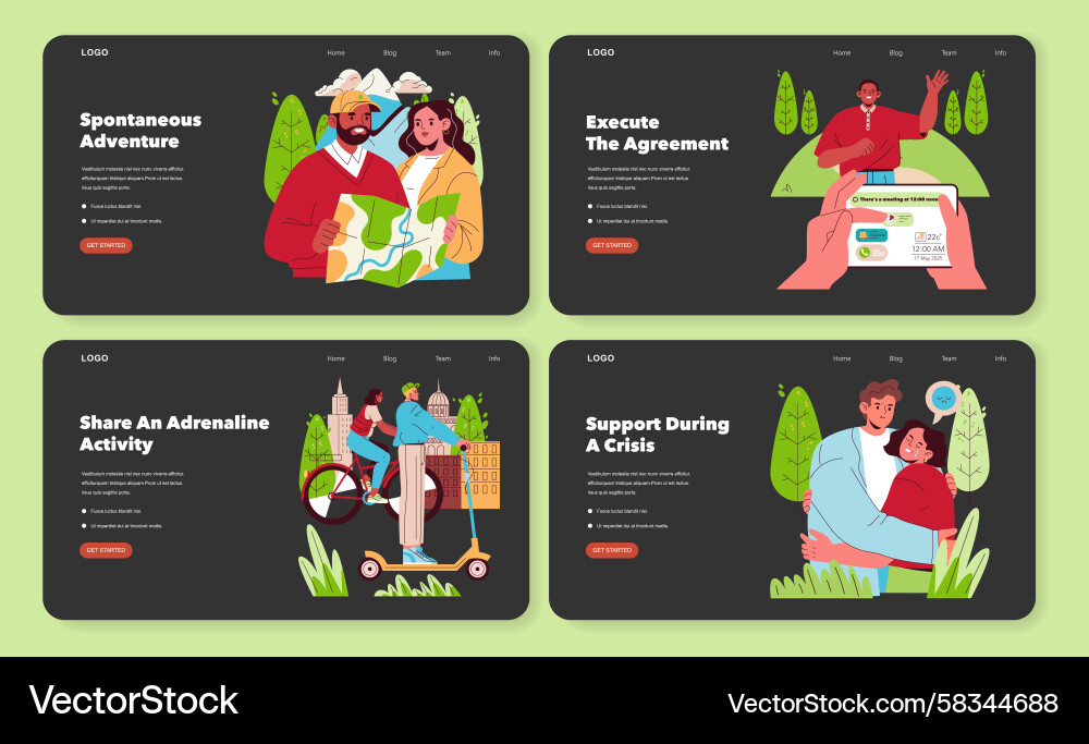 Dynamic Adventure & Connection Vector Image