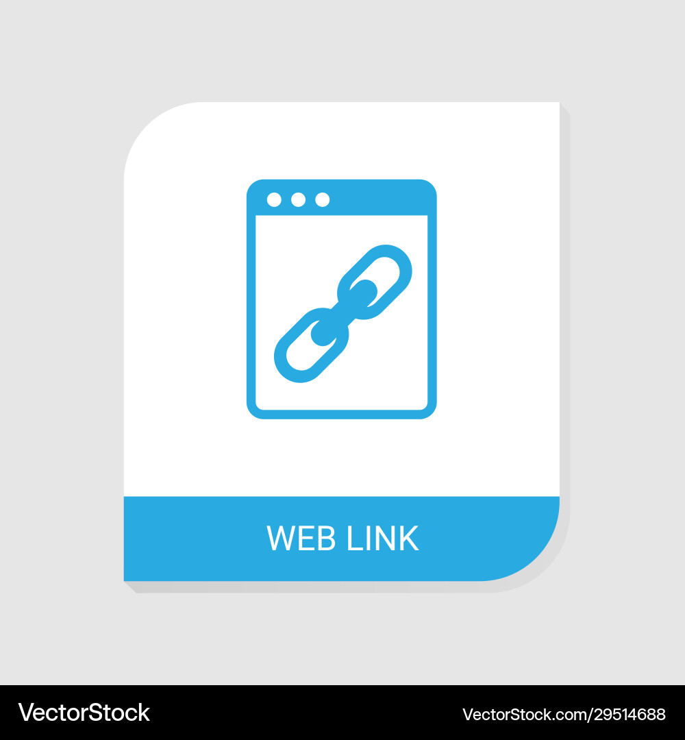 Editable filled web link icon from search engine vector image