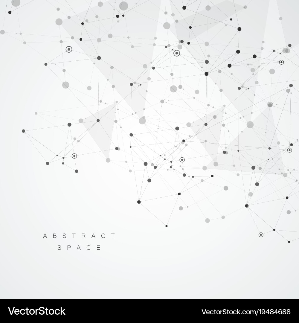 Geometric background with connected abstract Vector Image