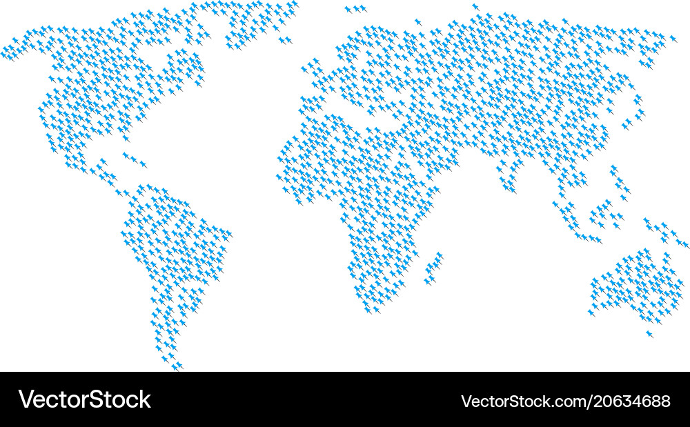 Global map pattern of pin items Global map pattern of pin items vector image