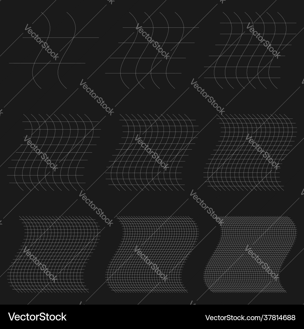 Grid mesh lattice grating with distort deform Grid mesh lattice grating with distort deform vector image