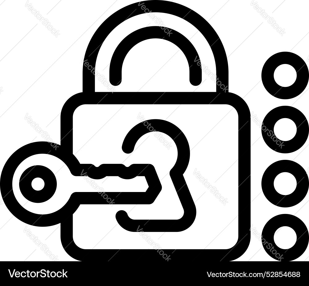 Key unlocking padlock for secure access and data Key unlocking padlock for secure access and data vector image