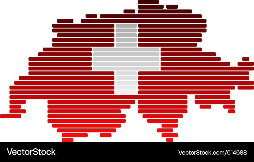Map and flag of switzerland Vector Image