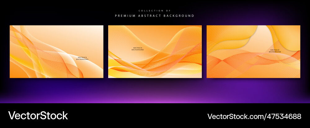 Orange yellow gradient dynamic abstract lines Orange yellow gradient dynamic abstract lines vector image