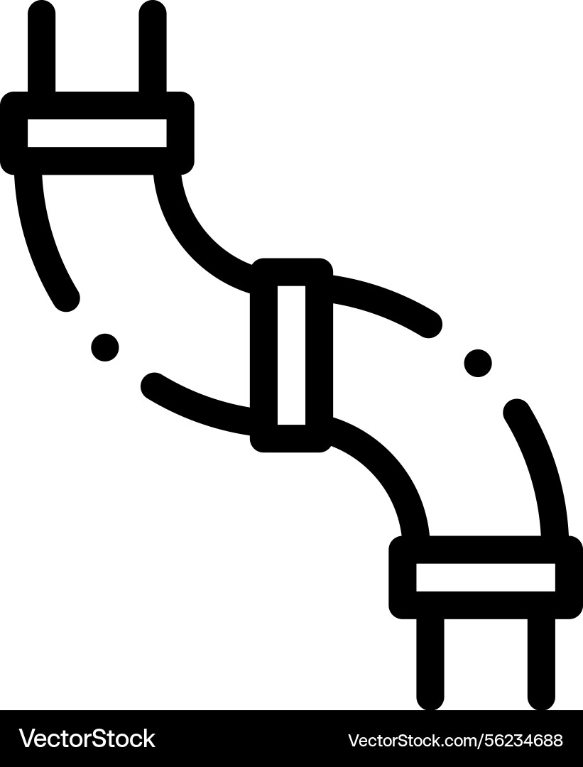 Pipe icon thin linear style design isolated Pipe icon thin linear style design isolated Vector Image