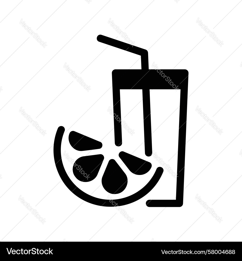 Refreshing Lemonade with Lemon Slice Vector Image