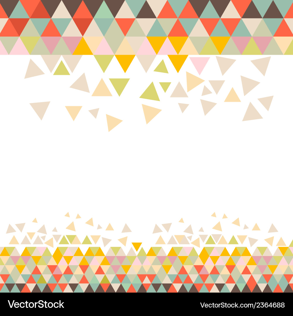 Retro triangle background vector image