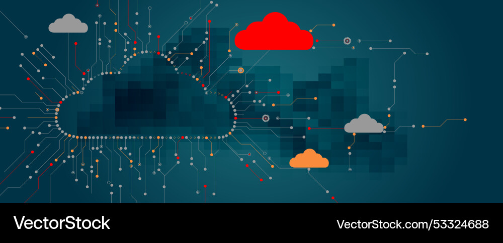 Role of cloud computing in powering artificial Role of cloud computing in powering artificial vector image