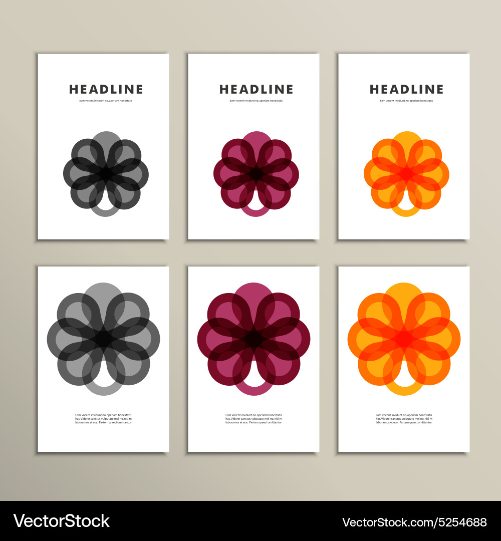 Set abstract color circle on white background Vector Image