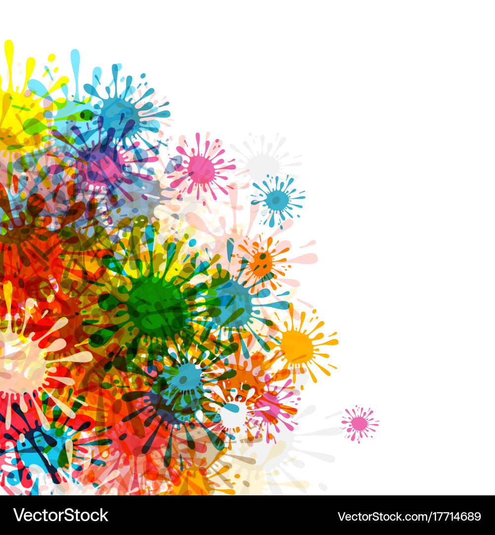 Abstract background colorful splashes backdrop Vector Image