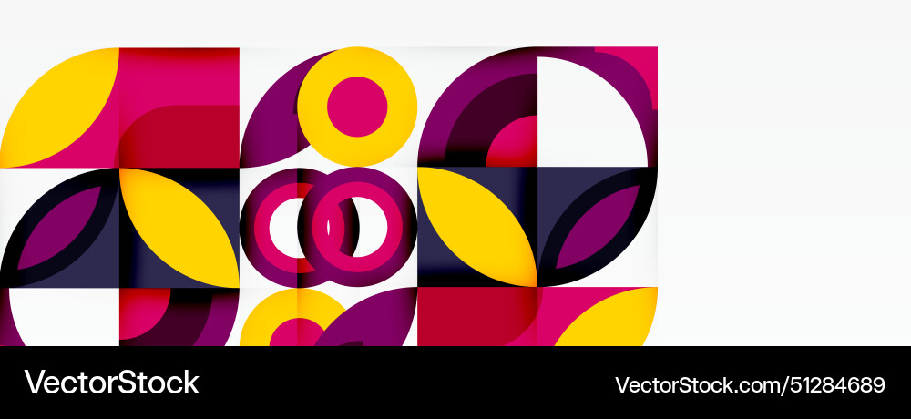 Abstract geometric pattern with circles Vector Image