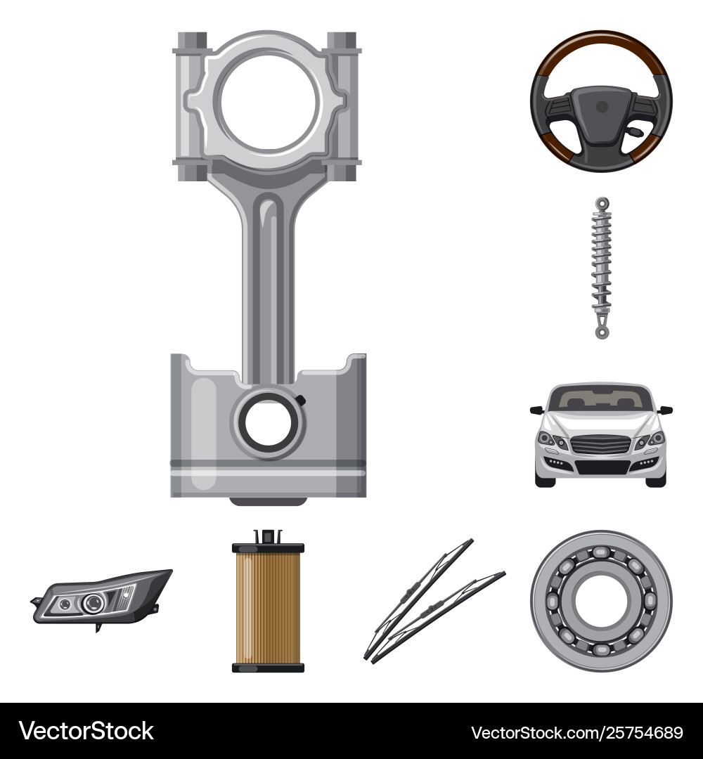 Auto and part symbol set Auto and part symbol set vector image