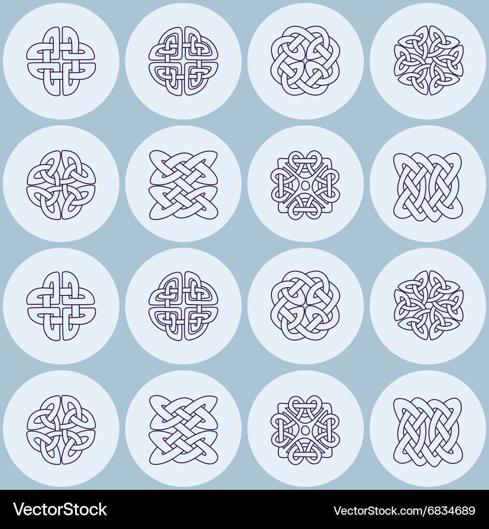 Celtic Knot Pattern Background vector image