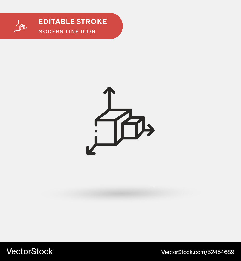 D modeling simple icon symbol vector image