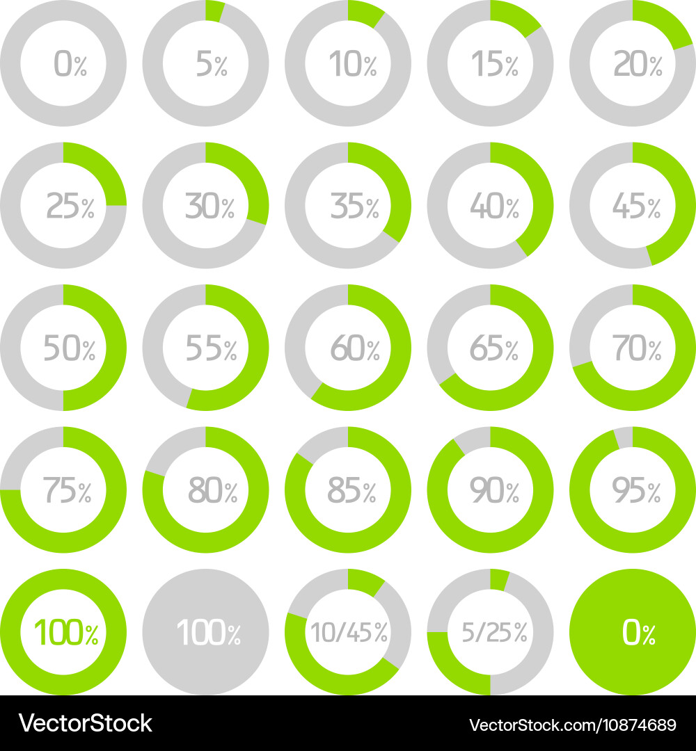 Data Visualization - Pie Charts & Rounds vector image