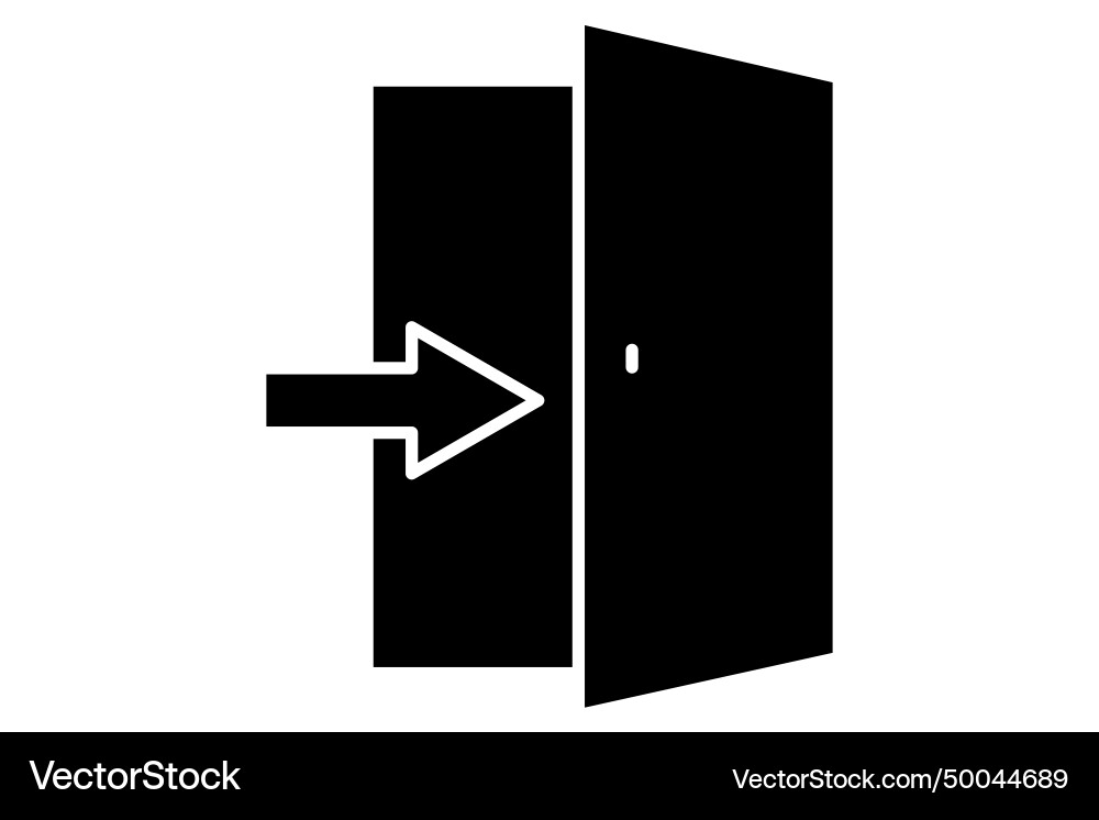 Exit door icon related to public navigation Exit door icon related to public navigation vector image