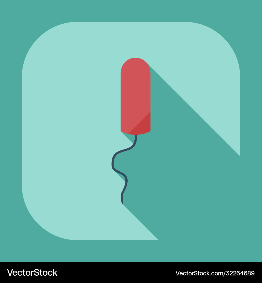 Flat modern design with shadow icons swab Vector Image