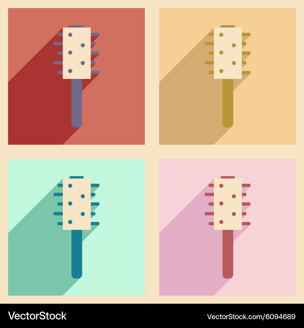 Flat with shadow concept and mobile application Vector Image