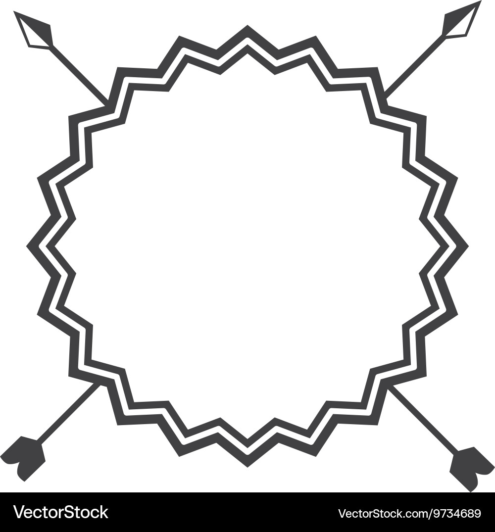Frame with arrows isolated icon design Vector Image