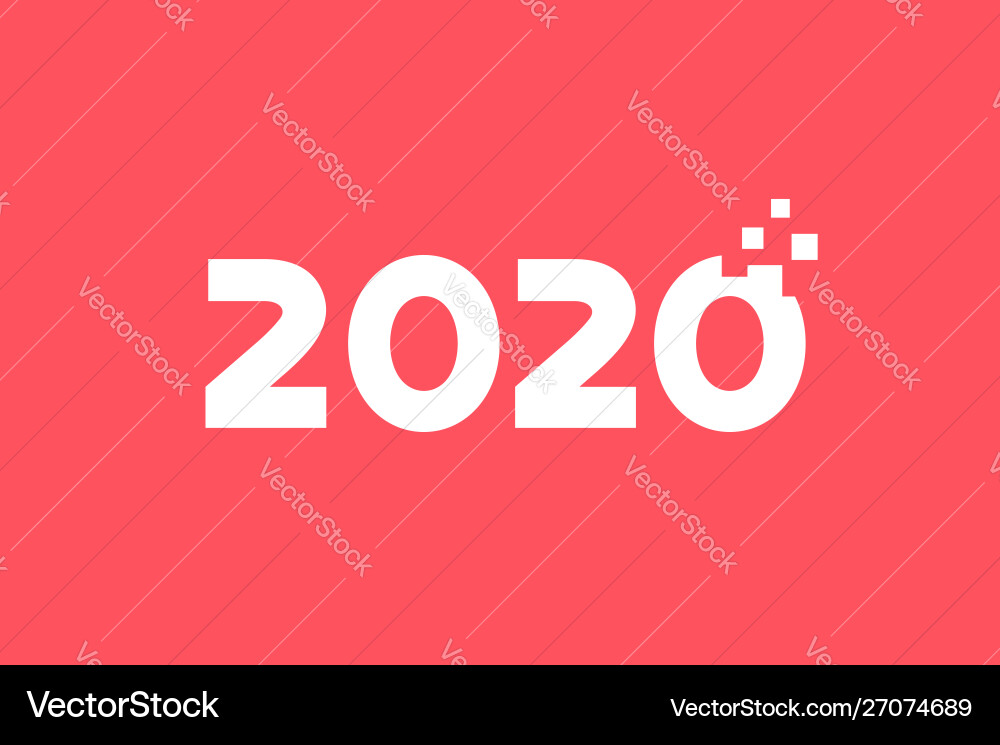Happy new year 2020 greeting card design Happy new year 2020 greeting card design vector image