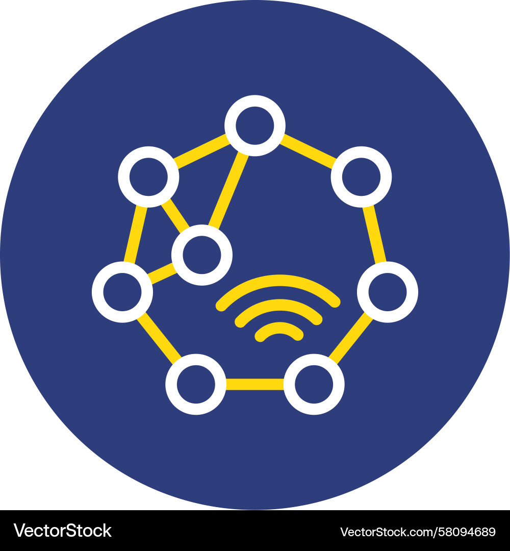 IoT Dual Connection Network Icon Vector Image