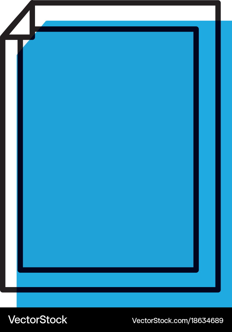 Paper with sheet bent object design Vector Image