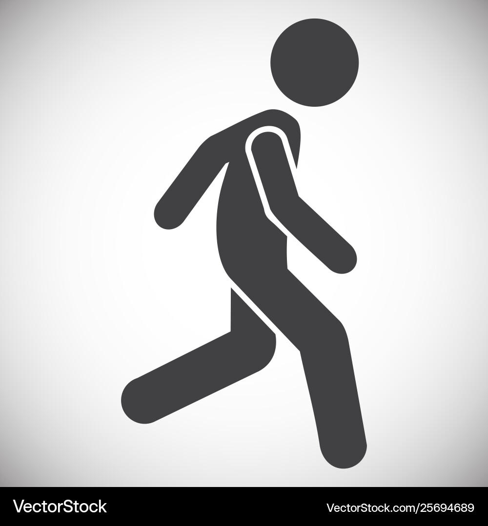 Running related icon on background for graphic Vector Image