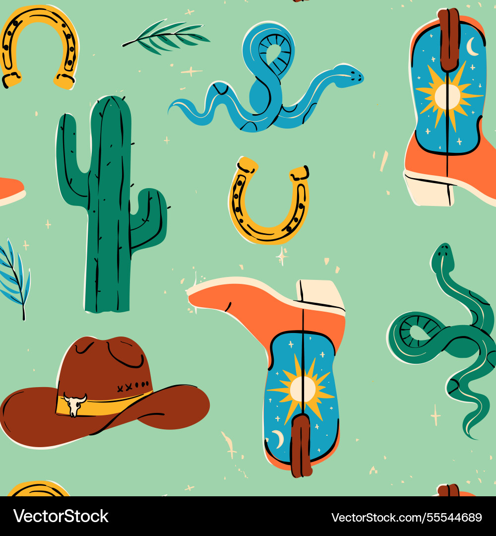 Seamless pattern with various doodle line style Seamless pattern with various doodle line style vector image