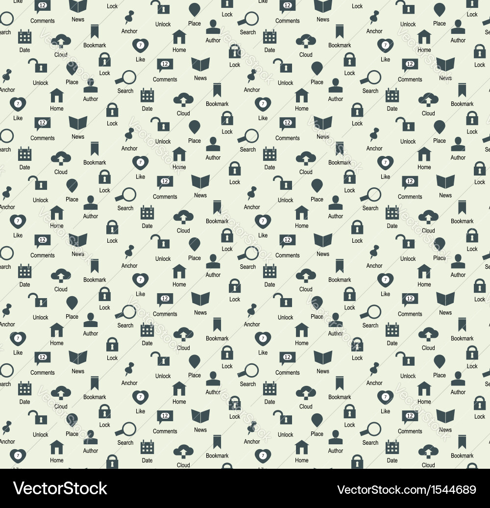 Seamless web icons and simbols pattern vector image