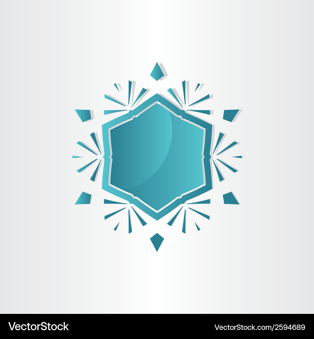 Snowflake window abstract design vector image