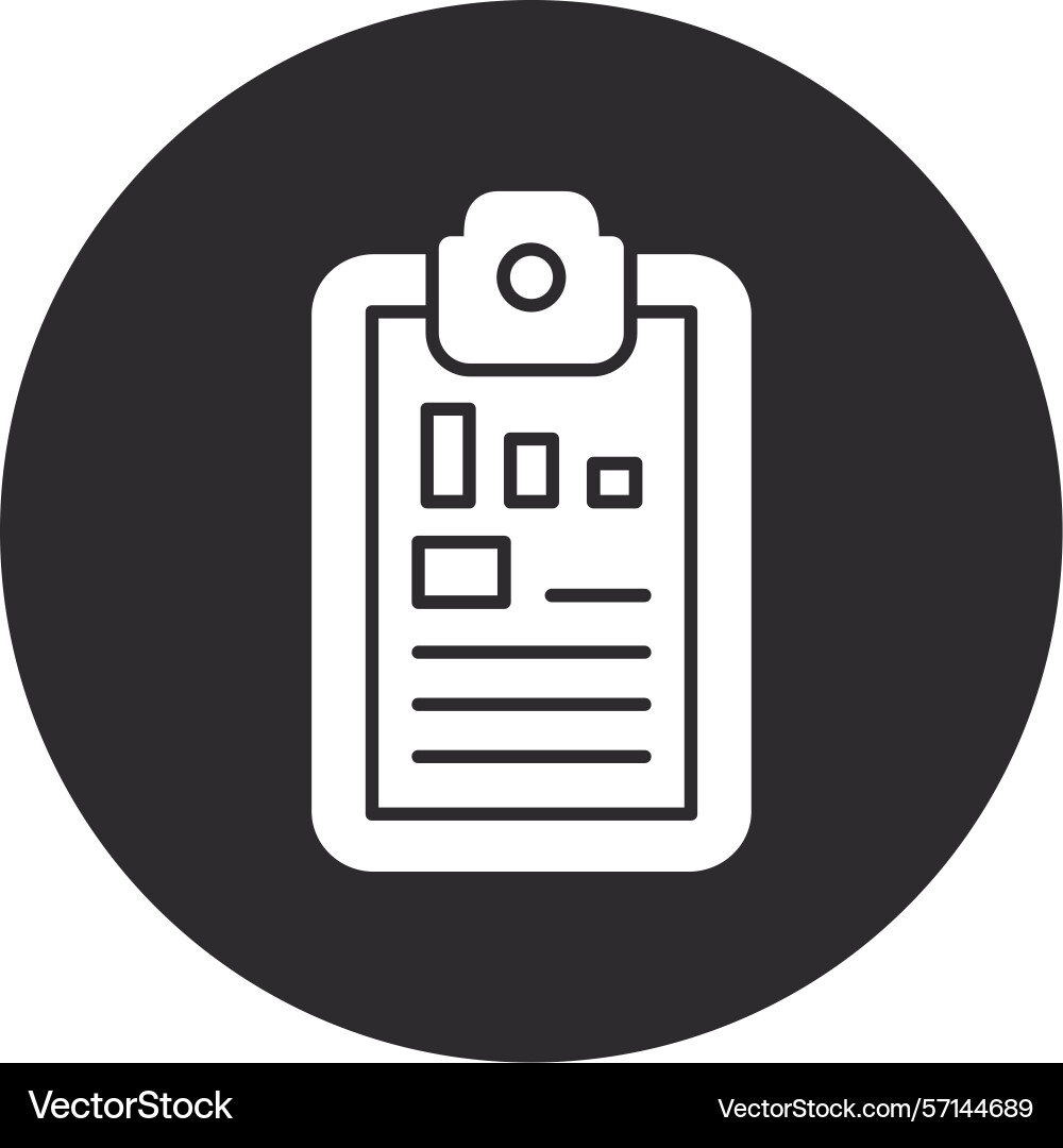 Task inverted circle black vector image