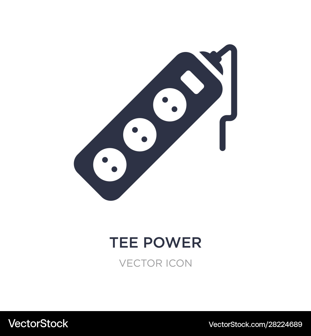 Tee power icon on white background simple element vector image