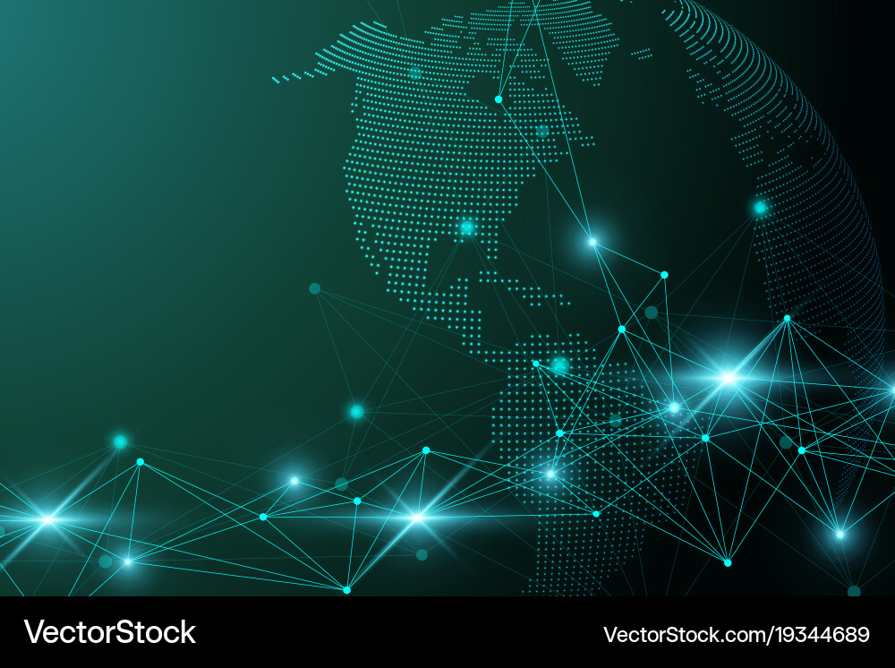 Virtual graphic abstract background communication Vector Image