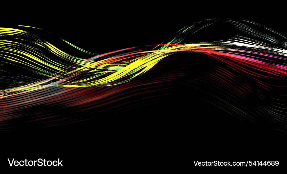 Wave pattern 3d glowing abstract digital Vector Image