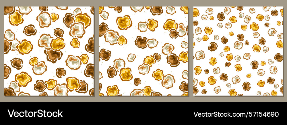 Assorted popcorn seamless patterns Assorted popcorn seamless patterns vector image
