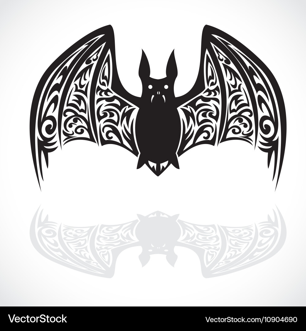 Bat graphic art Royalty Free Vector Image - VectorStock