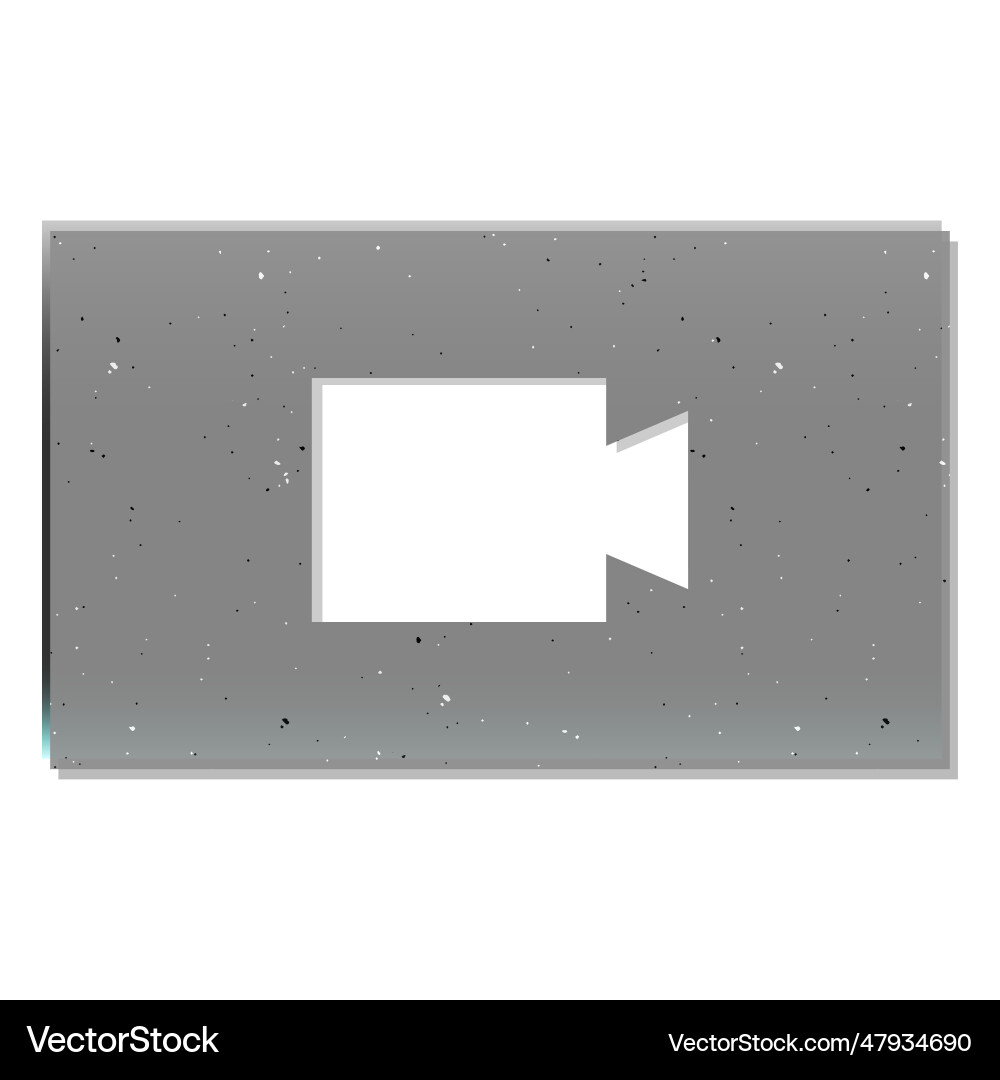 Camera on button rectangle icon vector image