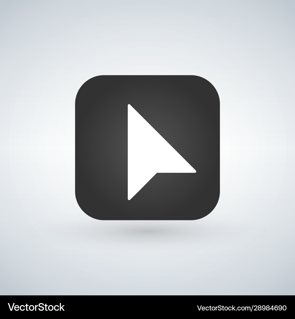 Click icon cursor symbol over application button vector image