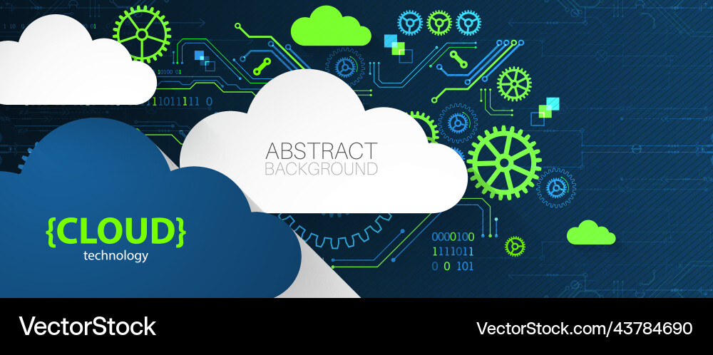 Cloud computing concept abstract technology Cloud computing concept abstract technology vector image