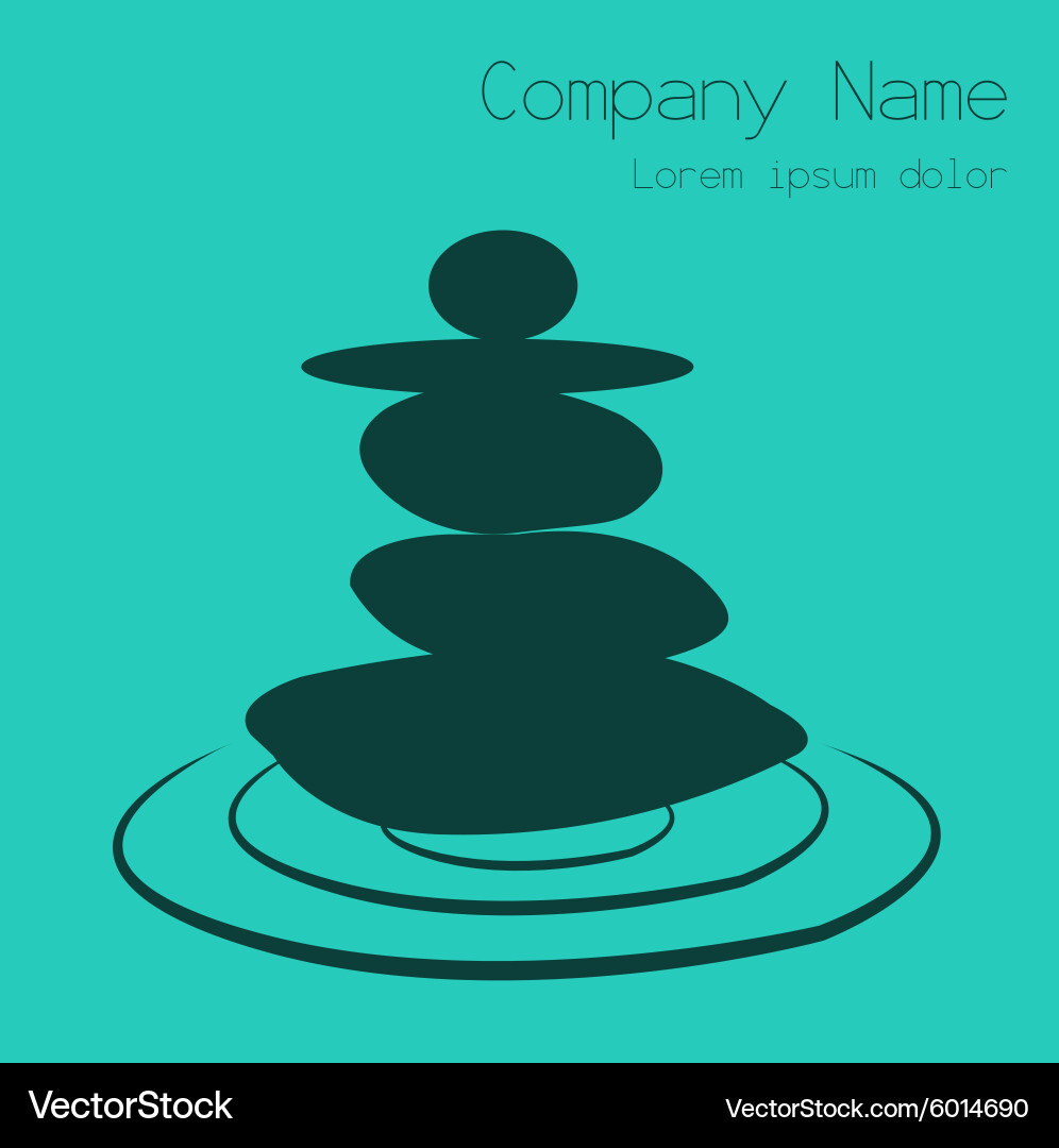 Colored background with text and spa icons Vector Image