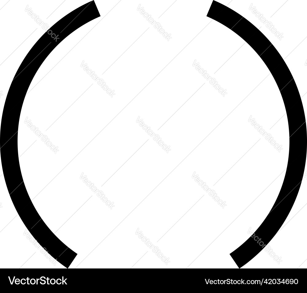 Concentric radial lines circles icon segmented Vector Image