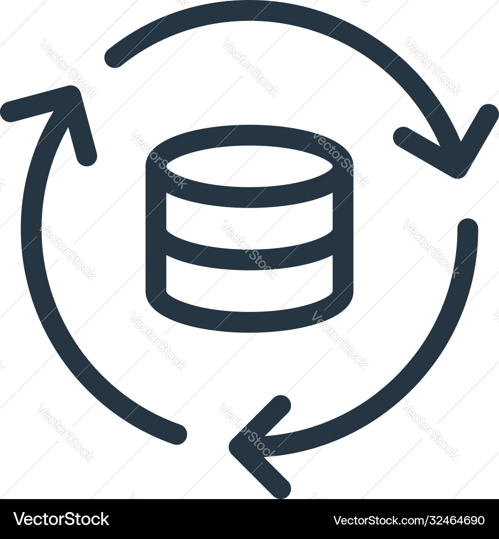 Database icon isolated on white background Database icon isolated on white background vector image