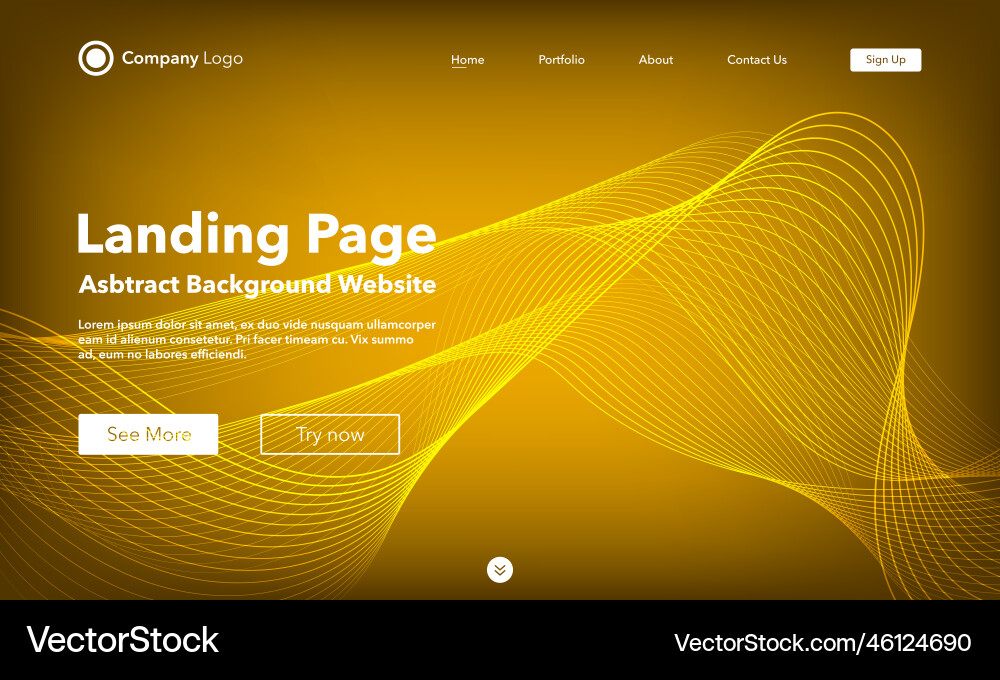 Gradient abstract background landing page Vector Image