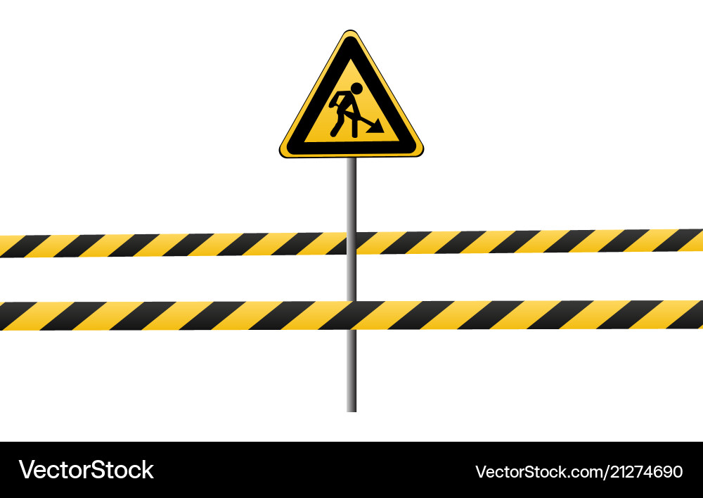 Isolated Warning Lines vector image