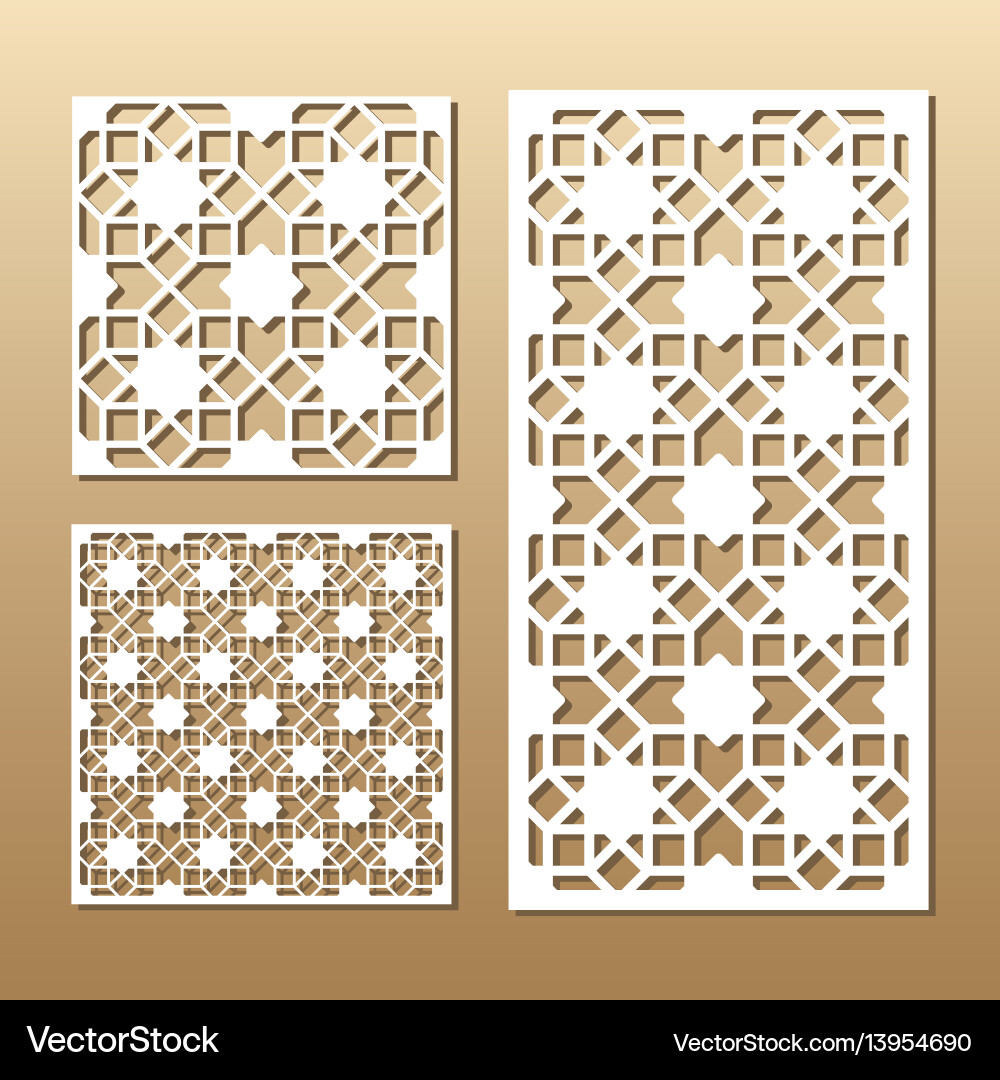 Laser cut panel Laser cut panel vector image